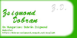zsigmond dobran business card